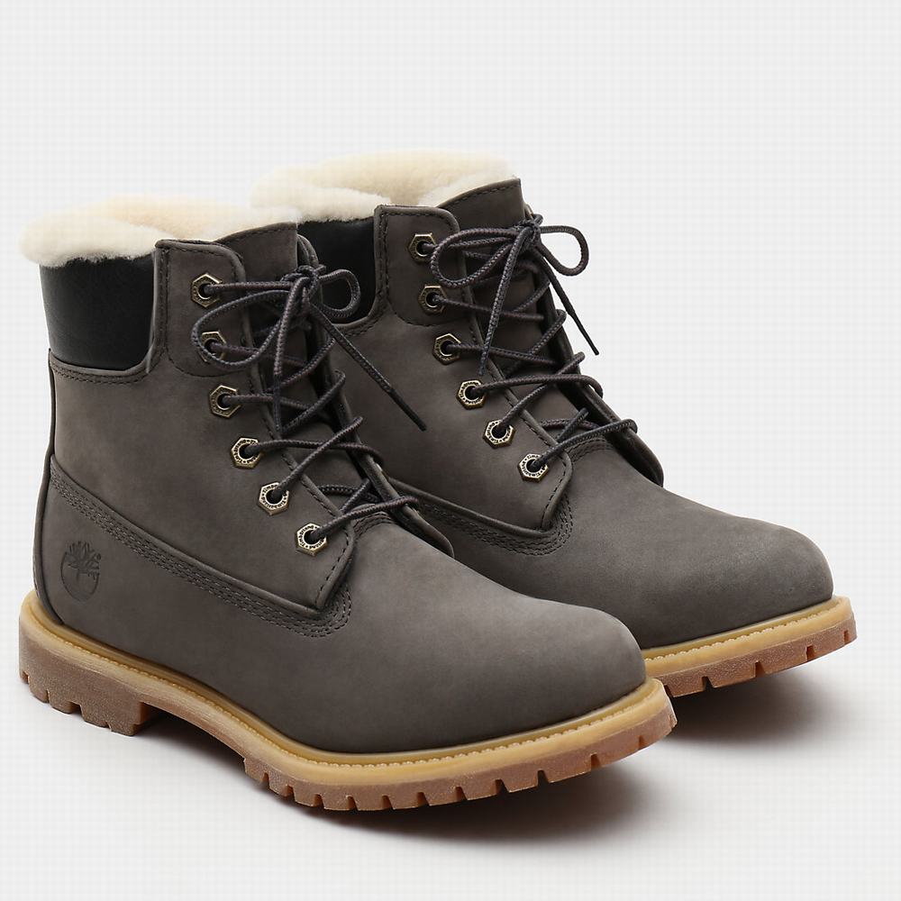 Cizmy Timberland Premium 6 Inch Damske Tmavo Siva | CP3527046