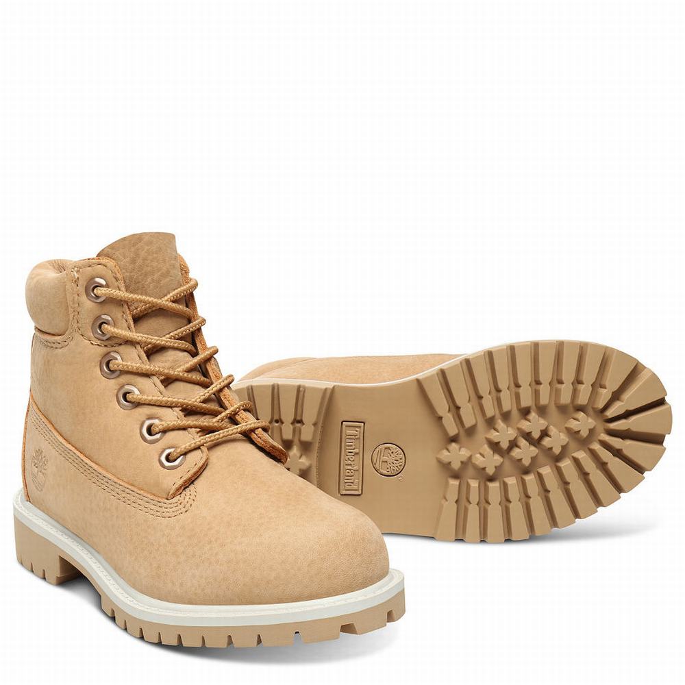 Cizmy Timberland Premium 6 Inch Detske Béžové | UO1526940