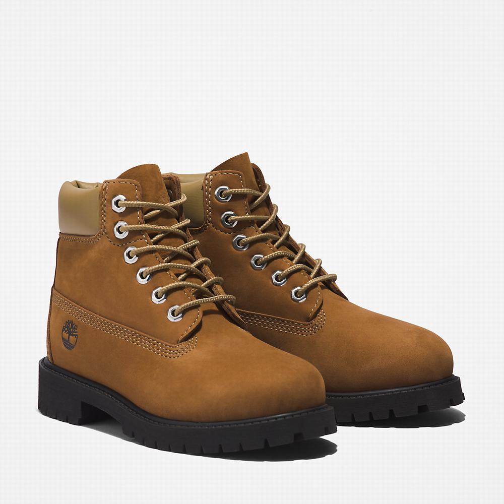 Cizmy Timberland Premium 6 Inch Detske Hnede | DK7540891