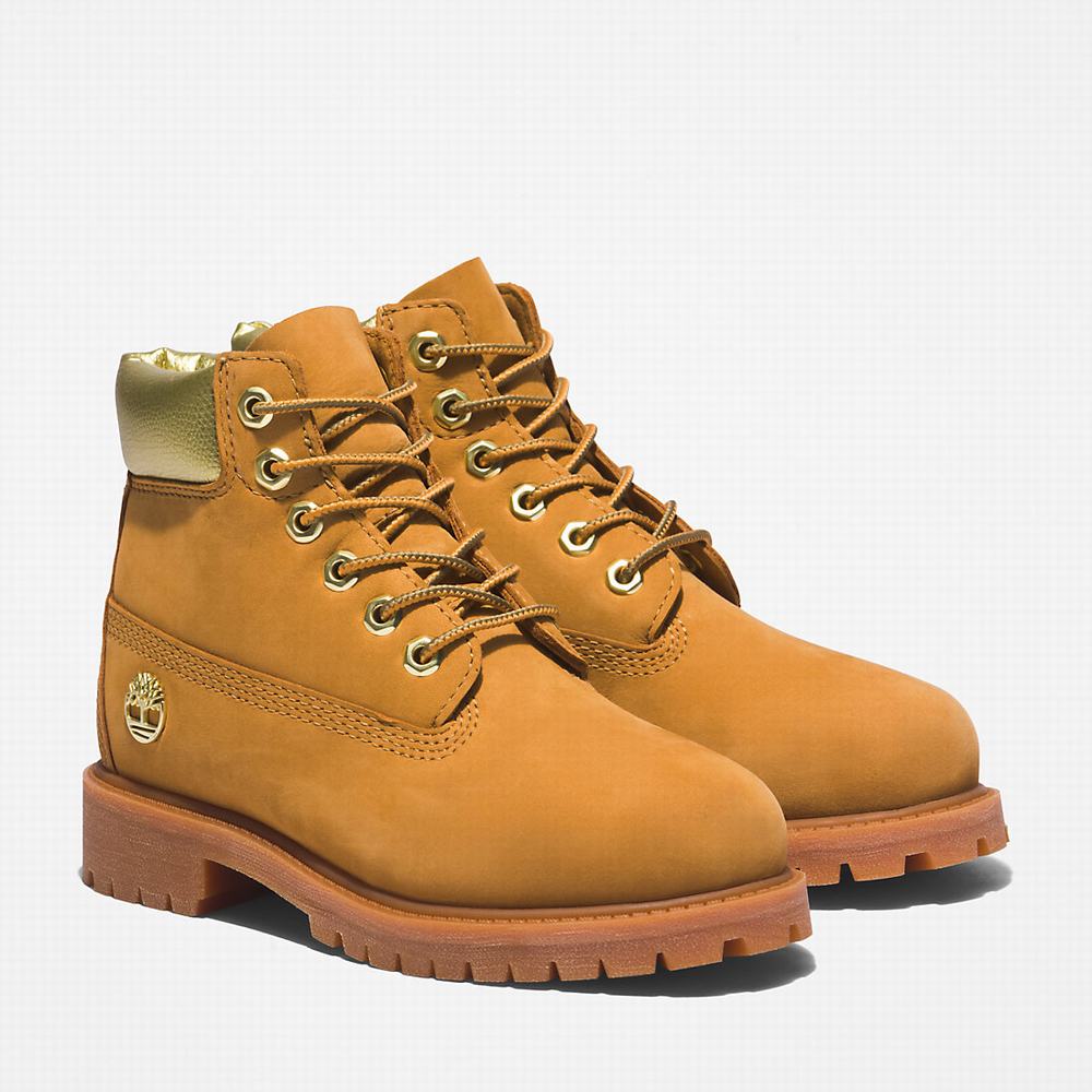 Cizmy Timberland Premium 6 Inch Detske Svetlo Hnede | AH9706138