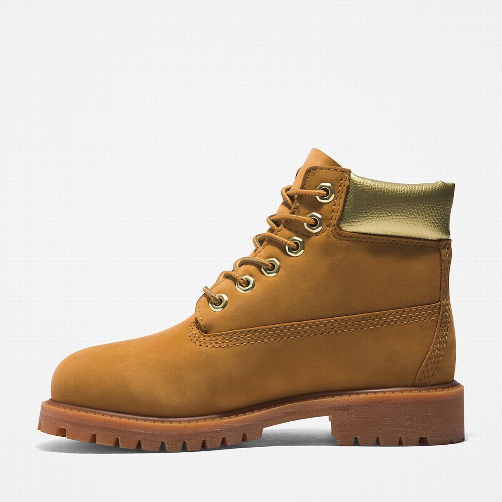 Cizmy Timberland Premium 6 Inch Detske Svetlo Hnede | AH9706138