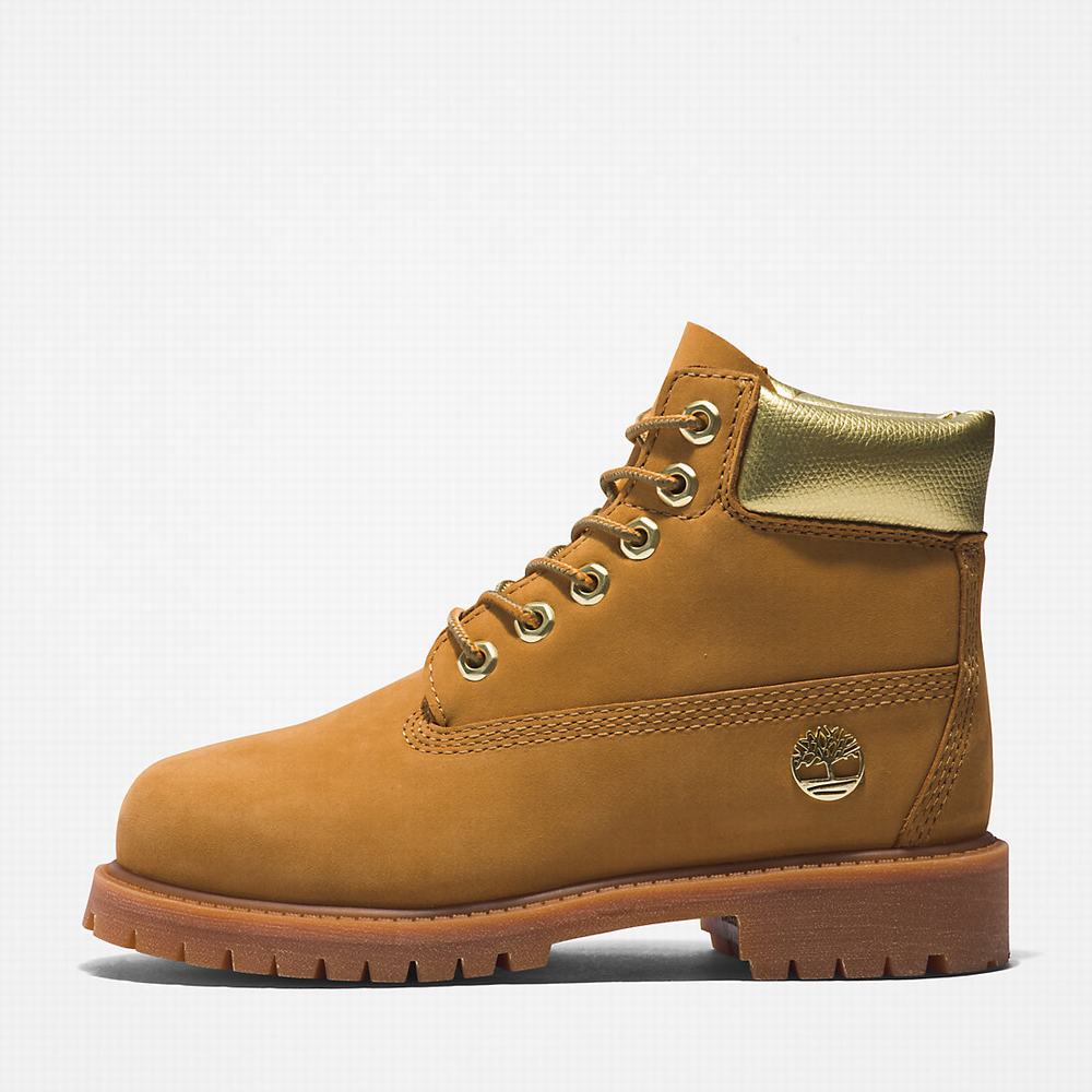 Cizmy Timberland Premium 6 Inch Detske Svetlo Hnede | AH9706138