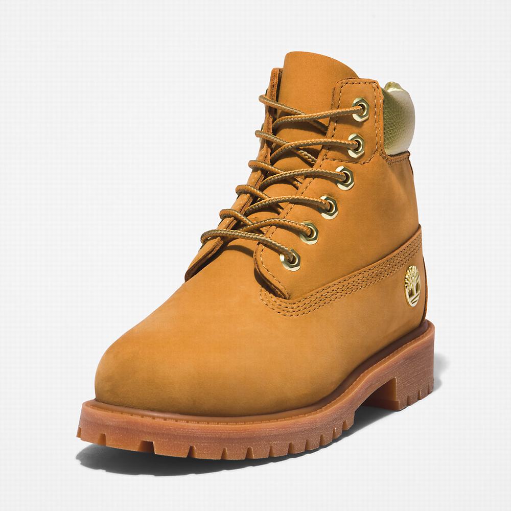 Cizmy Timberland Premium 6 Inch Detske Svetlo Hnede | AH9706138