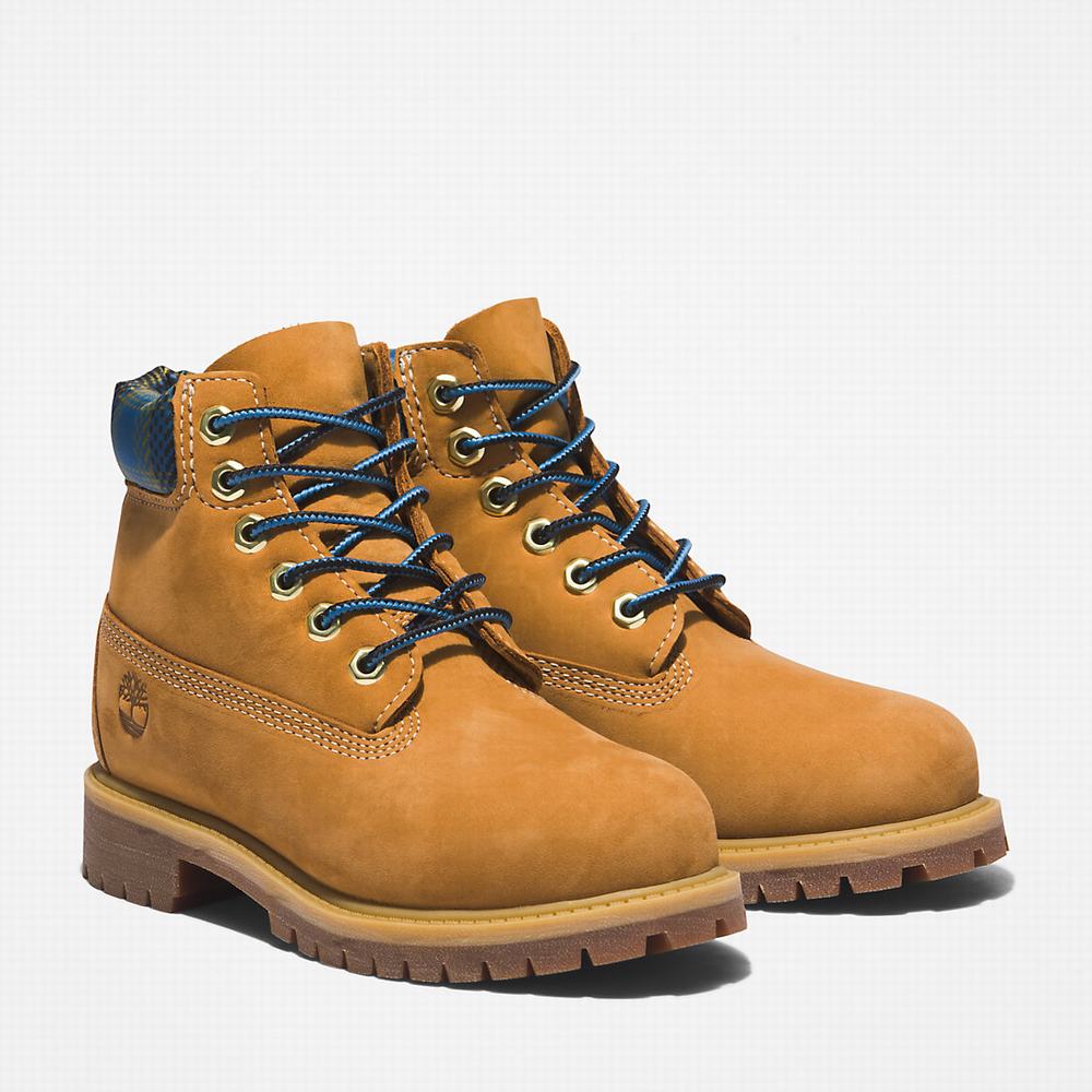 Cizmy Timberland Premium 6 Inch Detske Svetlo Hnede | HE8061259