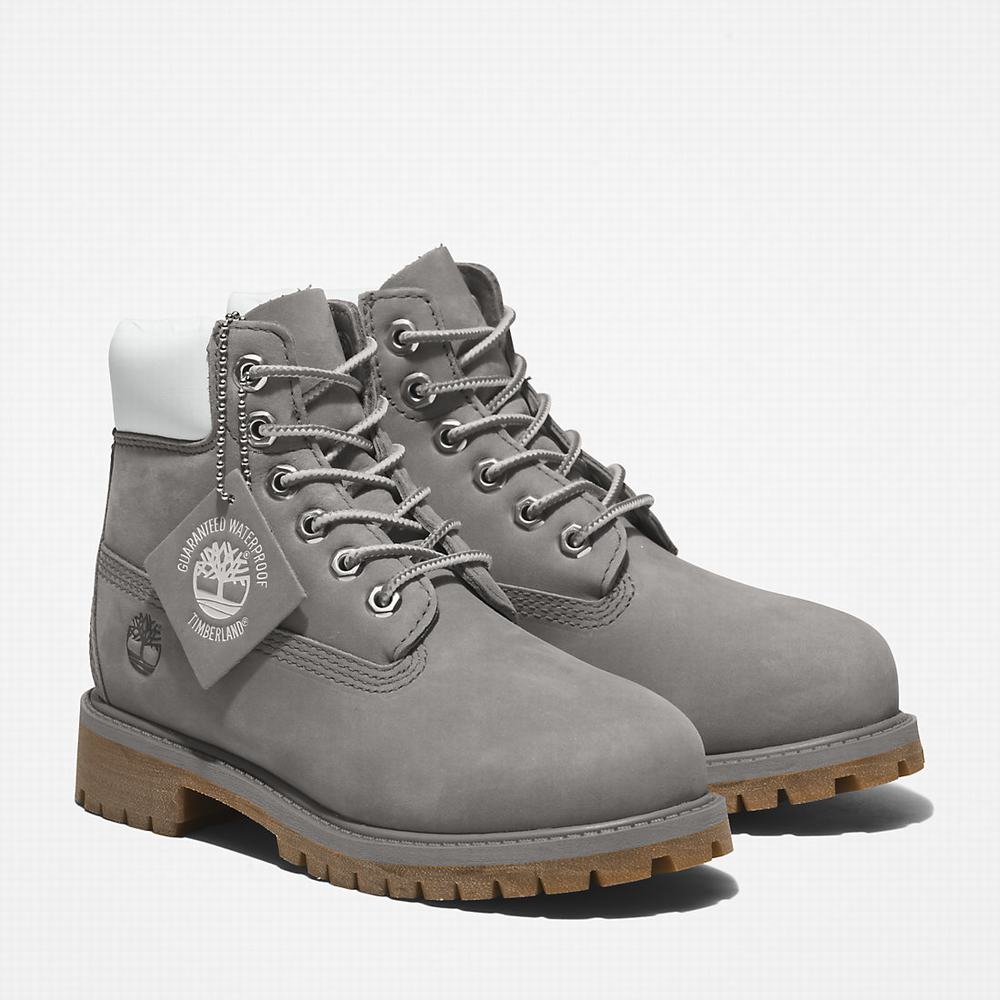 Cizmy Timberland Premium 6 Inch Detske Siva | KY7854293