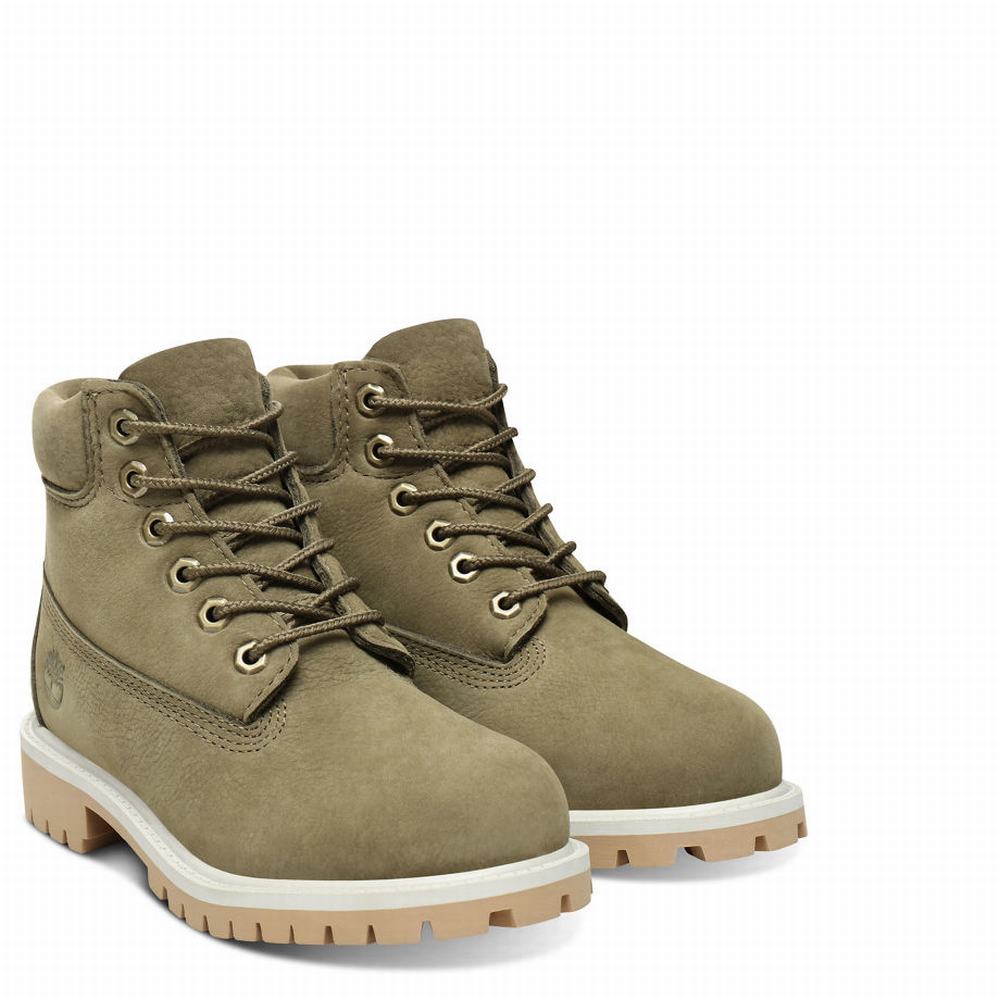 Cizmy Timberland Premium 6 Inch Detske Zelene | JM2871934