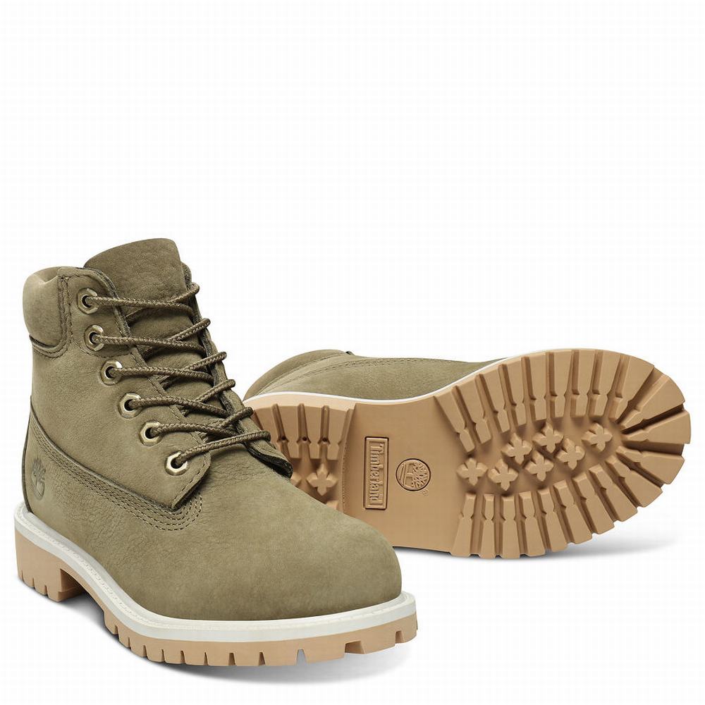 Cizmy Timberland Premium 6 Inch Detske Zelene | JM2871934