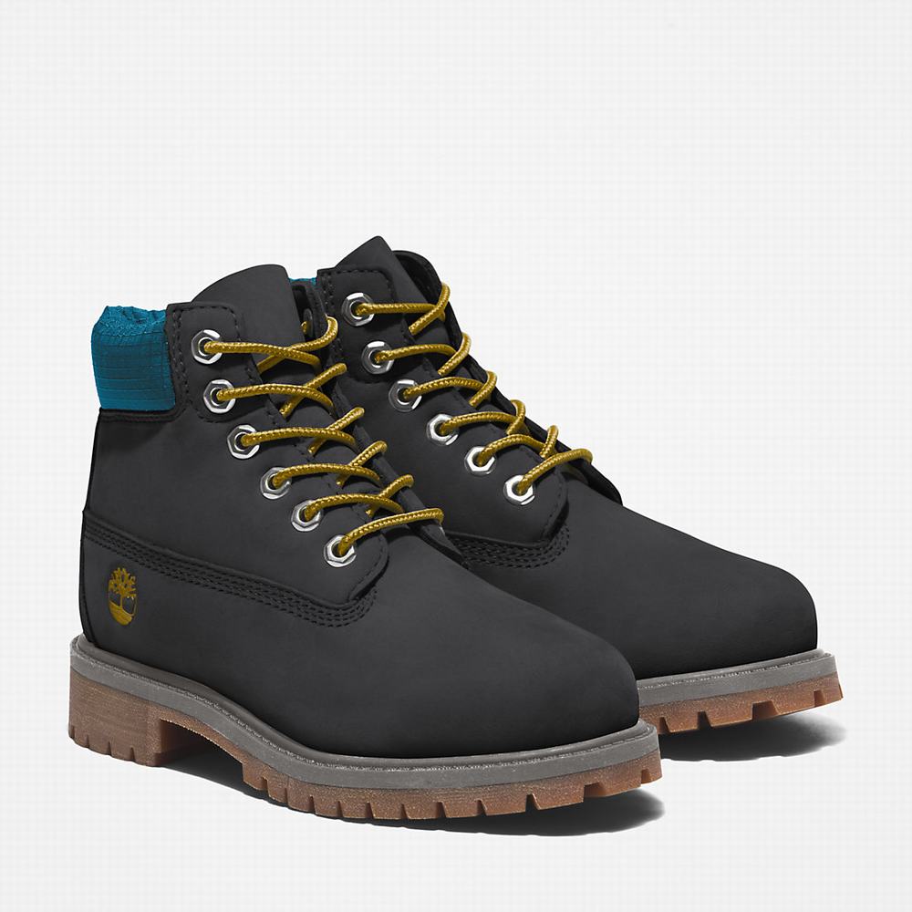 Cizmy Timberland Premium 6 Inch Detske Čierne Modre | BV0562914