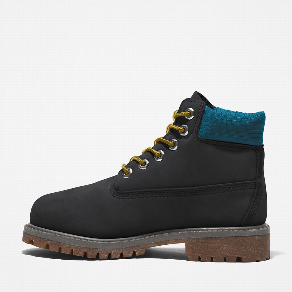 Cizmy Timberland Premium 6 Inch Detske Čierne Modre | BV0562914