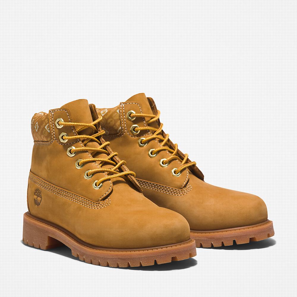 Cizmy Timberland Premium 6 Inch Detske Žlté Biele | DT2907841