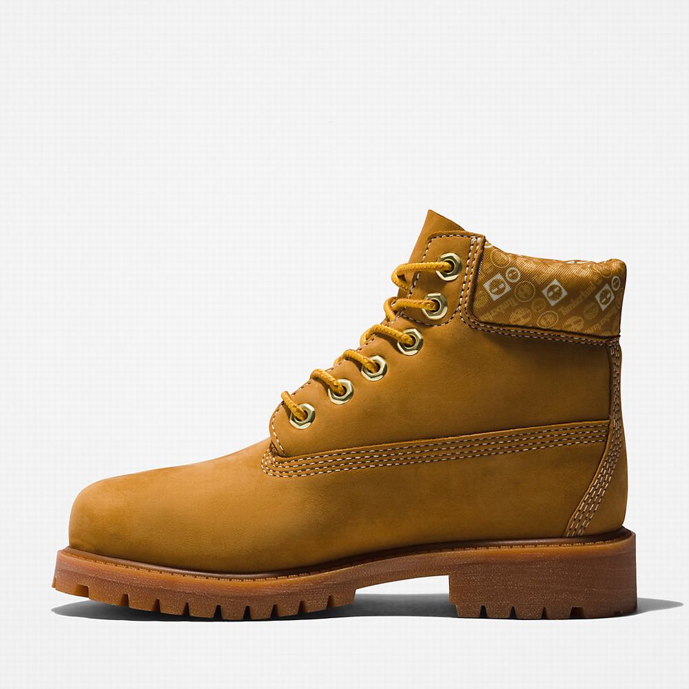 Cizmy Timberland Premium 6 Inch Detske Žlté Biele | DT2907841