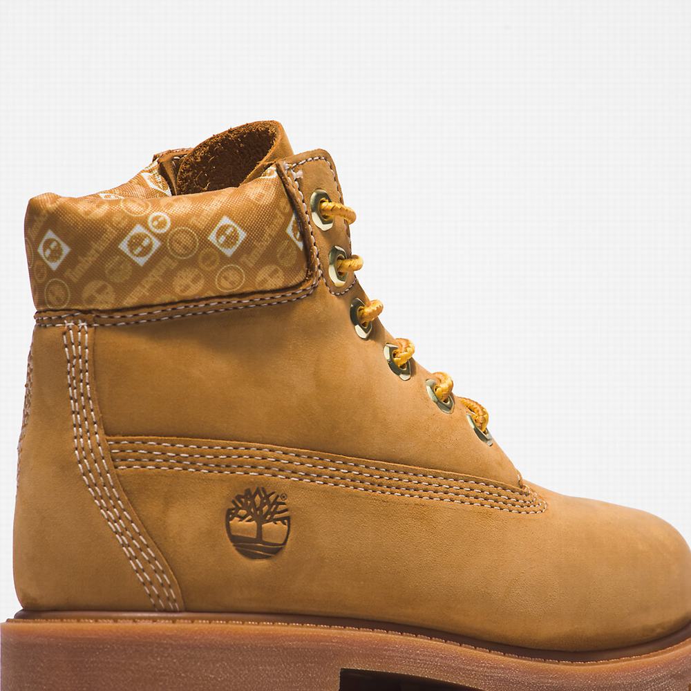 Cizmy Timberland Premium 6 Inch Detske Žlté Biele | DT2907841