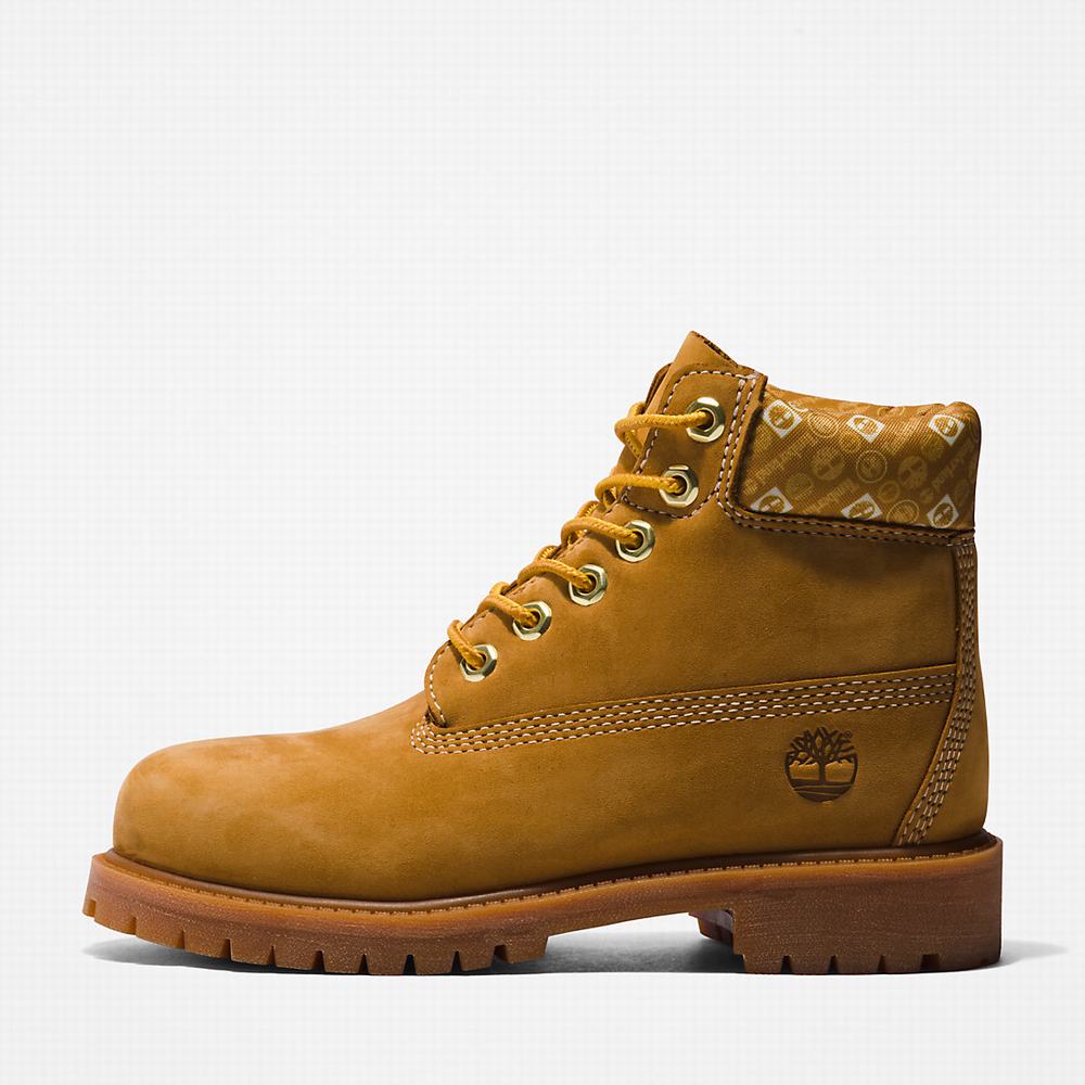 Cizmy Timberland Premium 6 Inch Detske Žlté Biele | DT2907841