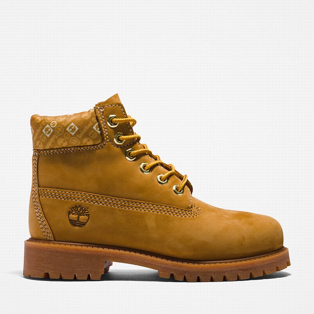 Cizmy Timberland Premium 6 Inch Detske Žlté Biele | DT2907841