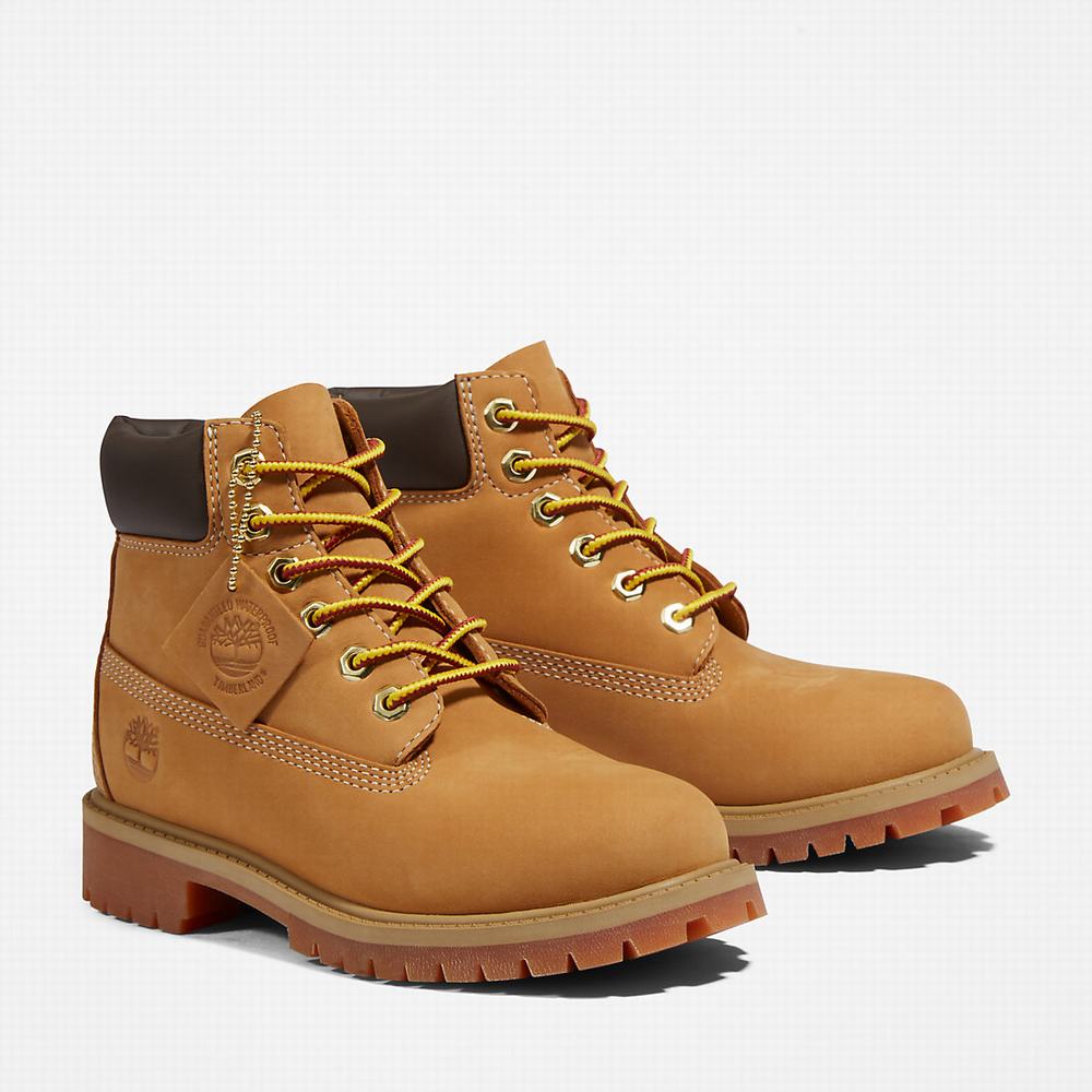 Cizmy Timberland Premium 6 Inch Detske Žlté | KD0126947