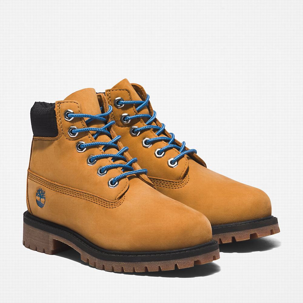 Cizmy Timberland Premium 6 Inch Detske Žlté Námornícka Modrá | ZX9642378