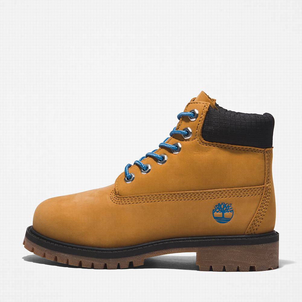 Cizmy Timberland Premium 6 Inch Detske Žlté Námornícka Modrá | ZX9642378