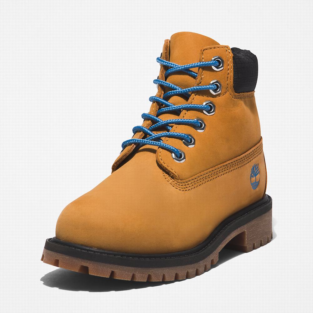 Cizmy Timberland Premium 6 Inch Detske Žlté Námornícka Modrá | ZX9642378