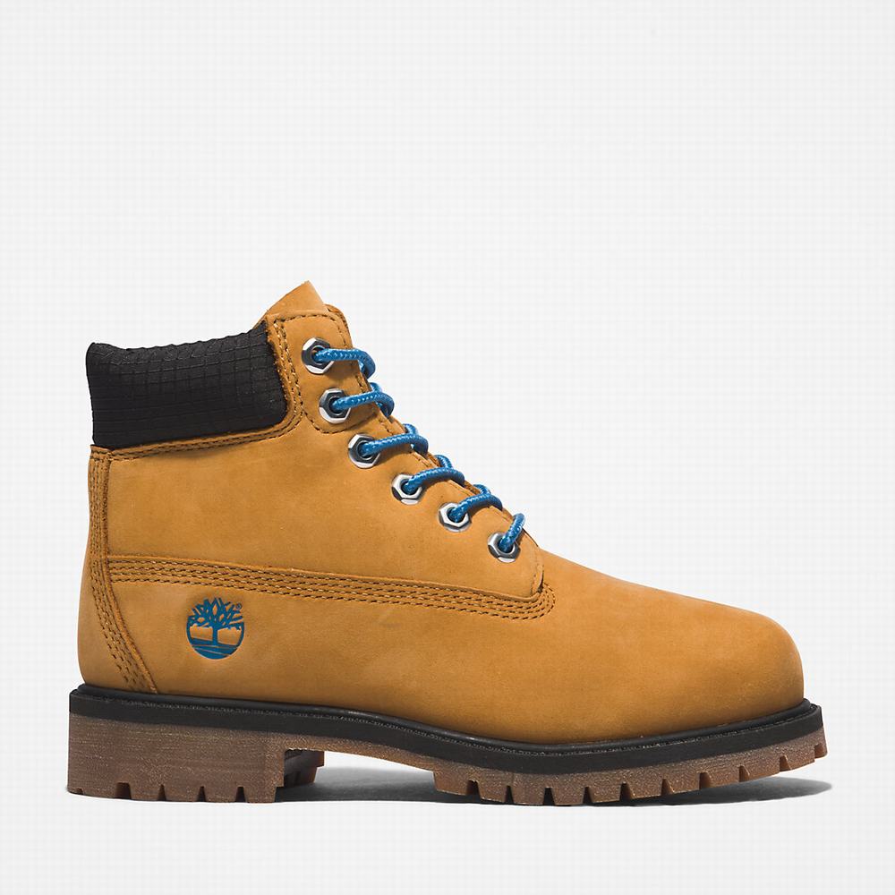 Cizmy Timberland Premium 6 Inch Detske Žlté Námornícka Modrá | ZX9642378