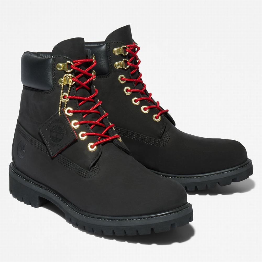 Cizmy Timberland Premium 6 Inch Lux Leather Panske Čierne | JY0248561