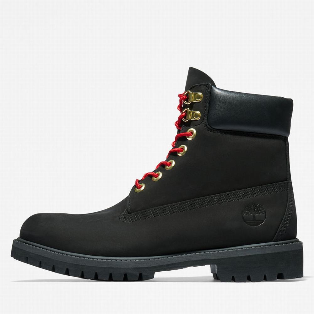 Cizmy Timberland Premium 6 Inch Lux Leather Panske Čierne | JY0248561