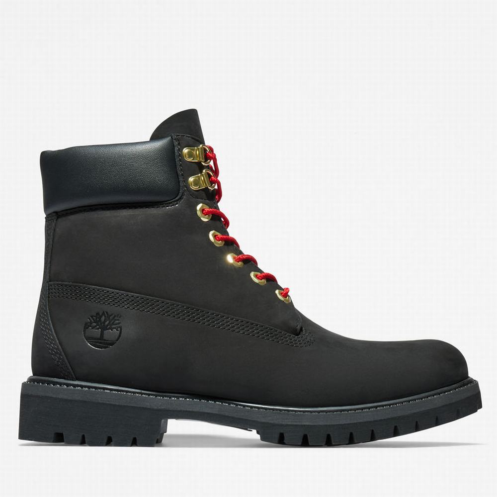 Cizmy Timberland Premium 6 Inch Lux Leather Panske Čierne | JY0248561