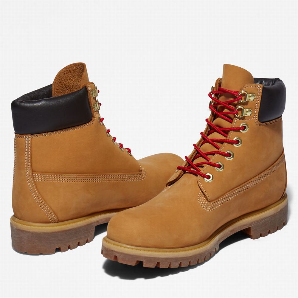 Cizmy Timberland Premium 6 Inch Lux Leather Panske Žlté | XI2493765