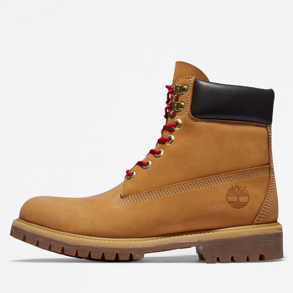 Cizmy Timberland Premium 6 Inch Lux Leather Panske Žlté | XI2493765