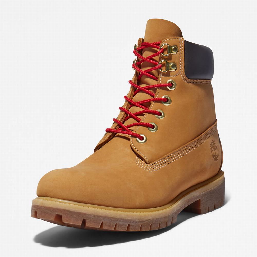 Cizmy Timberland Premium 6 Inch Lux Leather Panske Žlté | XI2493765