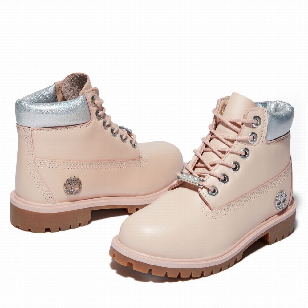 Cizmy Timberland Premium 6-Inch Waterproof Detske Svetlo Ruzove | BF7049168