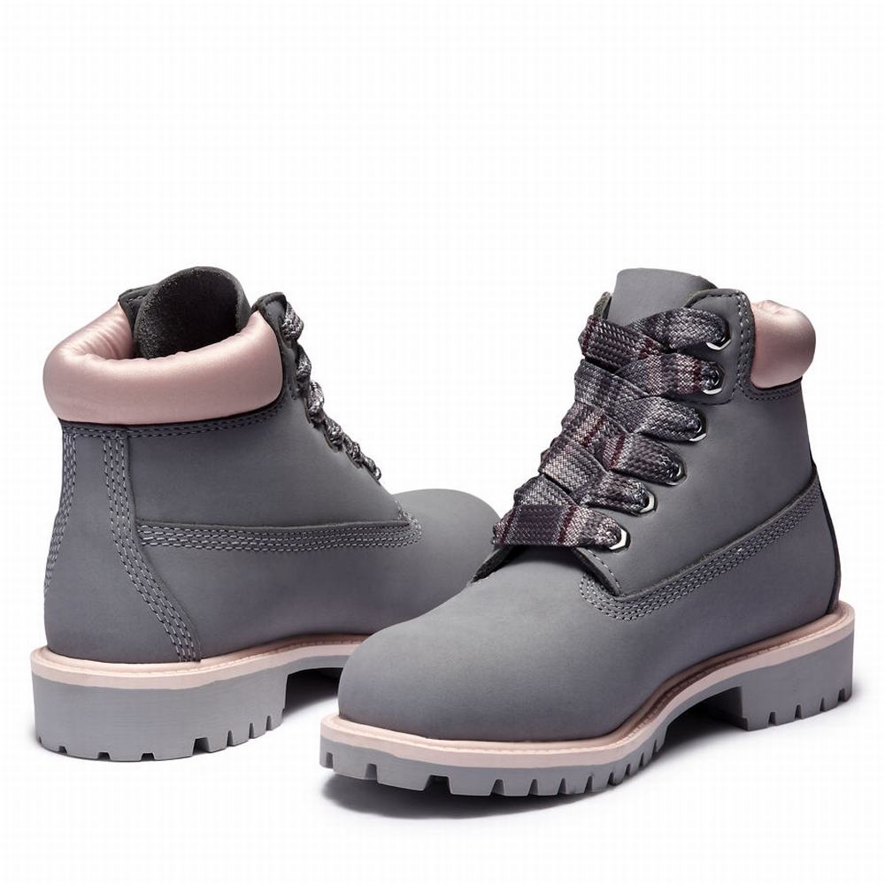 Cizmy Timberland Premium 6 Inch Waterproof Detske Siva | OI1624879