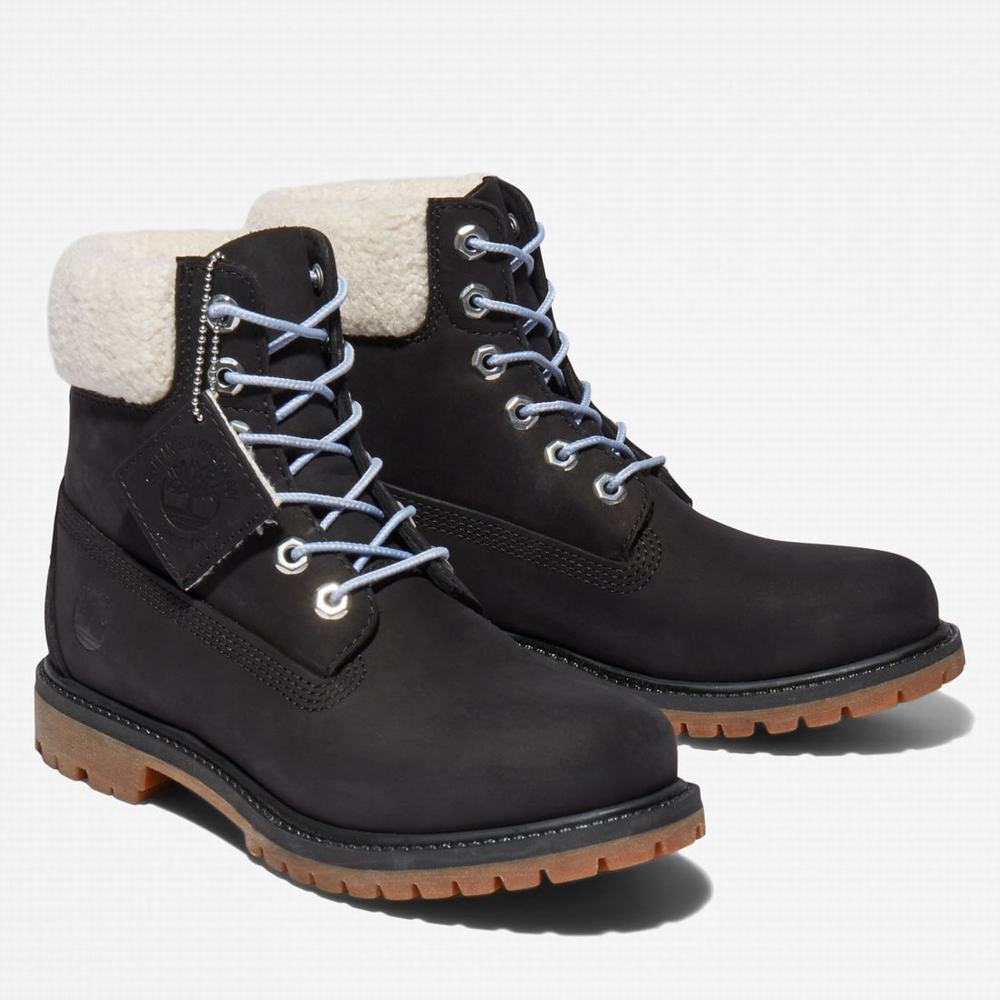 Cizmy Timberland Premium 6-Inch Waterproof Damske Čierne Siva | WL1564387