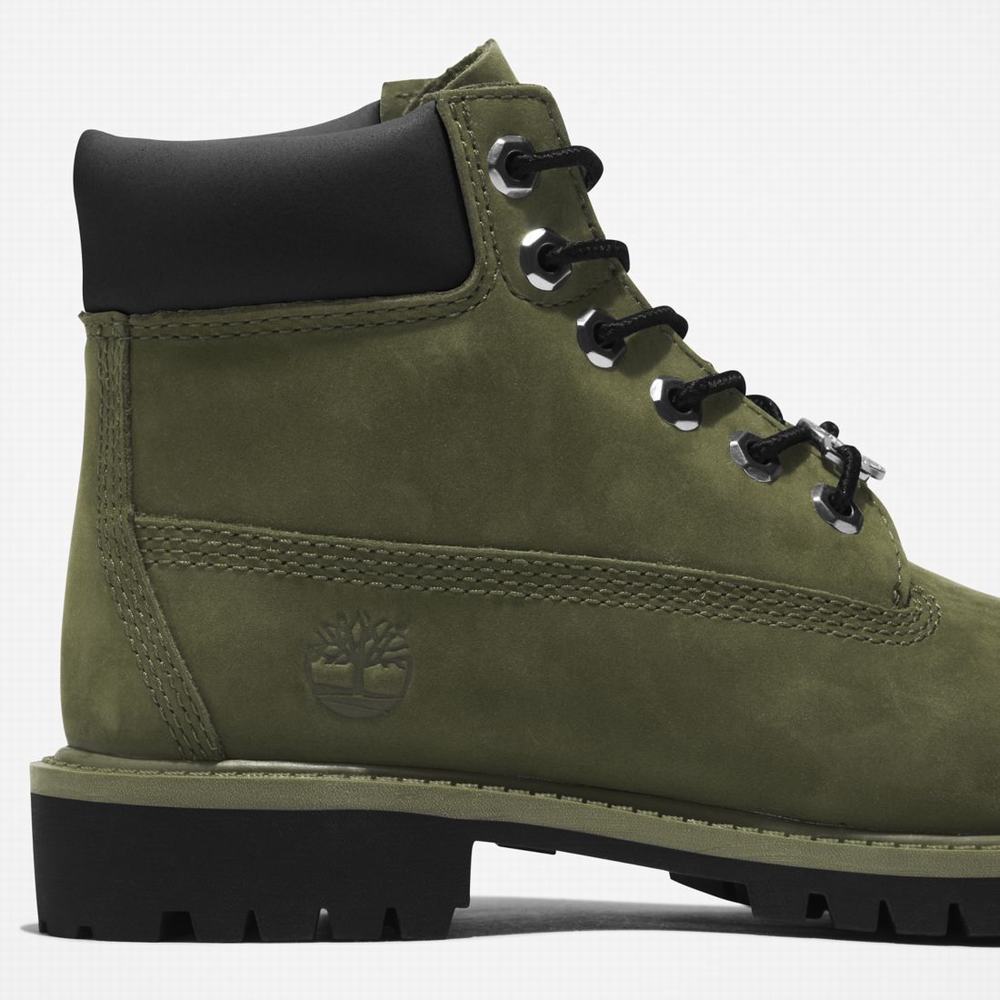 Cizmy Timberland Premium 6-Inch Waterproof Detske Tmavo Zelene | XE1406738