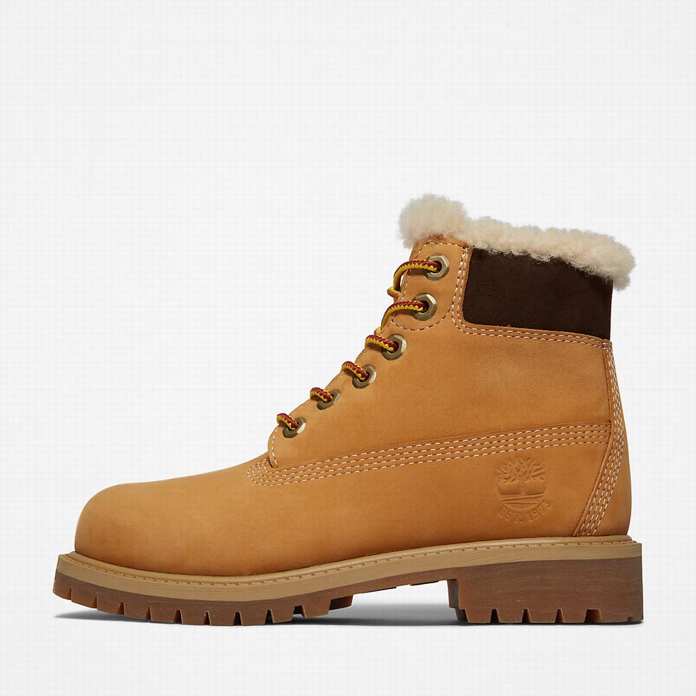 Cizmy Timberland Premium 6 Inch Winter Detske Žlté | EB5670149