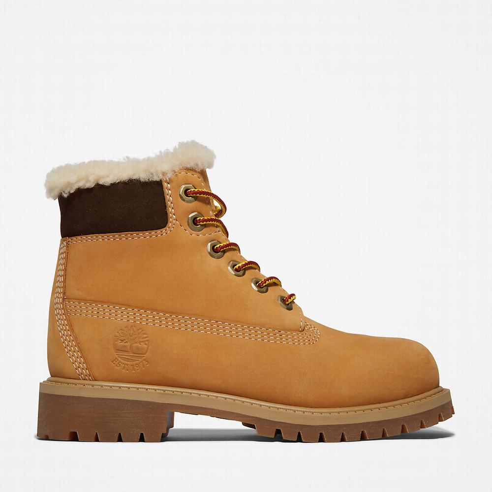 Cizmy Timberland Premium 6 Inch Winter Detske Žlté | EB5670149