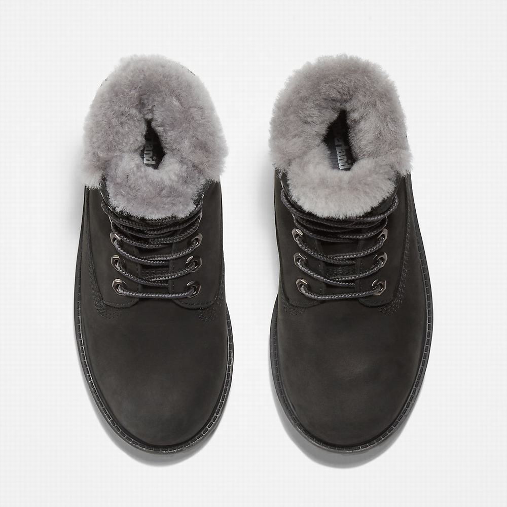 Cizmy Timberland Premium 6 Inch Winter Detske Čierne | VE8352479