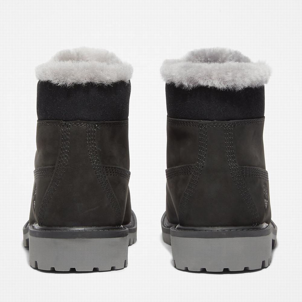 Cizmy Timberland Premium 6 Inch Winter Detske Čierne | VE8352479