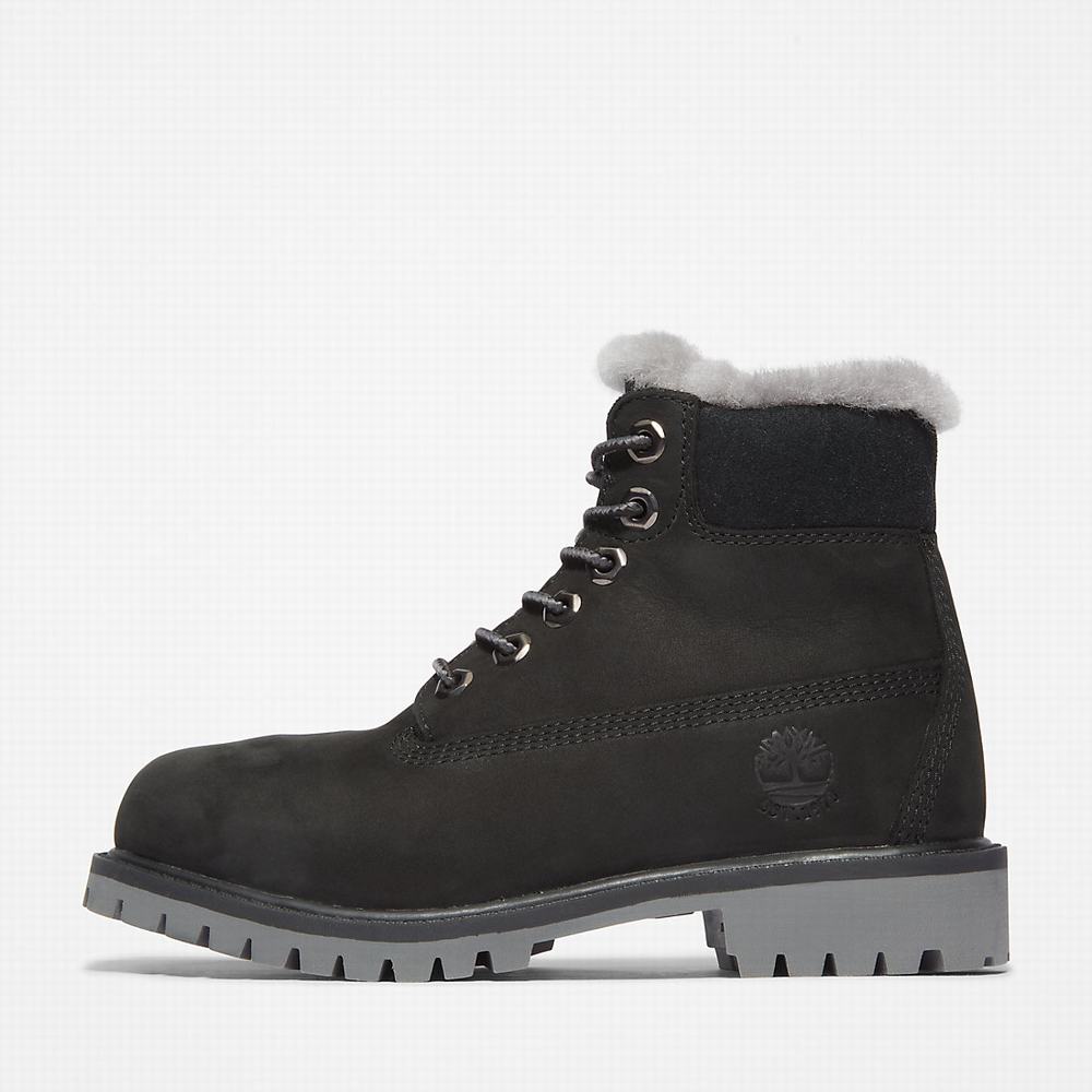 Cizmy Timberland Premium 6 Inch Winter Detske Čierne | VE8352479