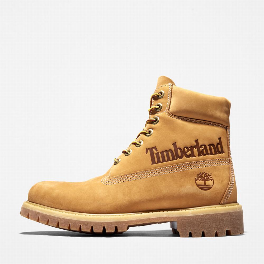 Cizmy Timberland Premium Logo 6 Inch Panske Žlté | PW0479358