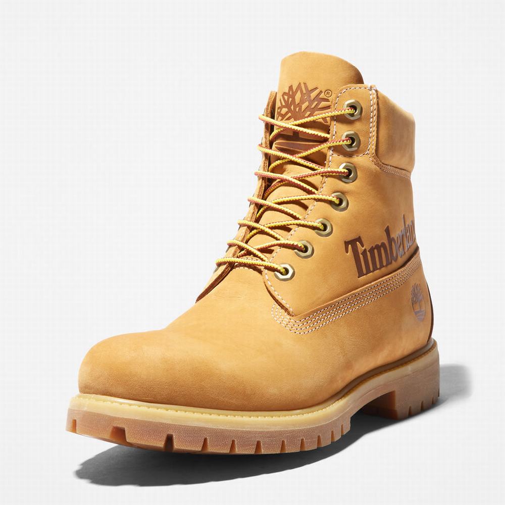 Cizmy Timberland Premium Logo 6 Inch Panske Žlté | PW0479358