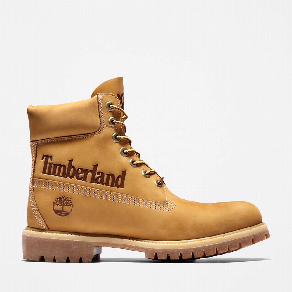 Cizmy Timberland Premium Logo 6 Inch Panske Žlté | PW0479358