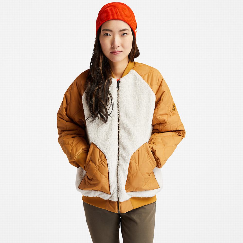 Flísové Bundy Timberland Reversible Fleece Bomber Damske Žlté | QT8192450