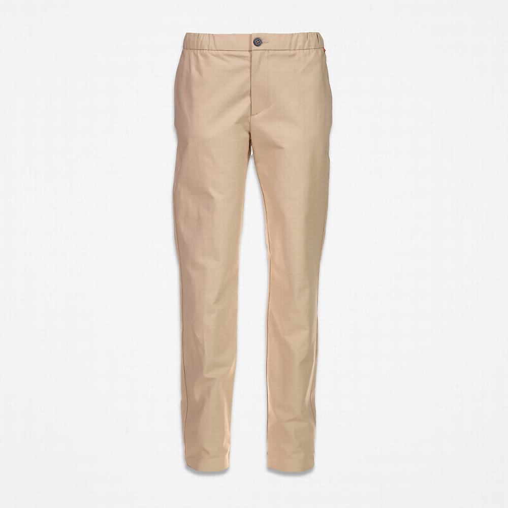 Jogger Nohavice Timberland Bavlnene and Linen-Blend Panske Béžové | FV7342015