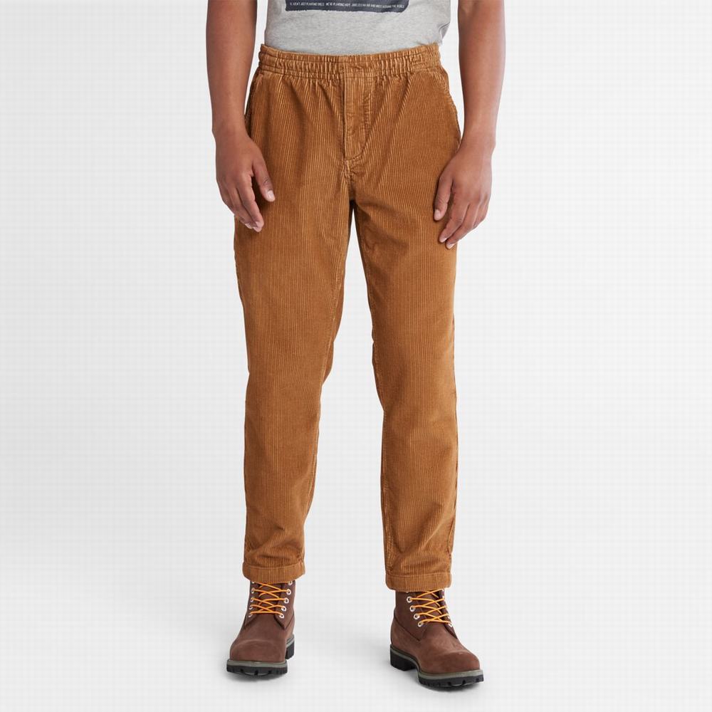 Jogger Nohavice Timberland Corduroy Panske Hnede | KM6013574