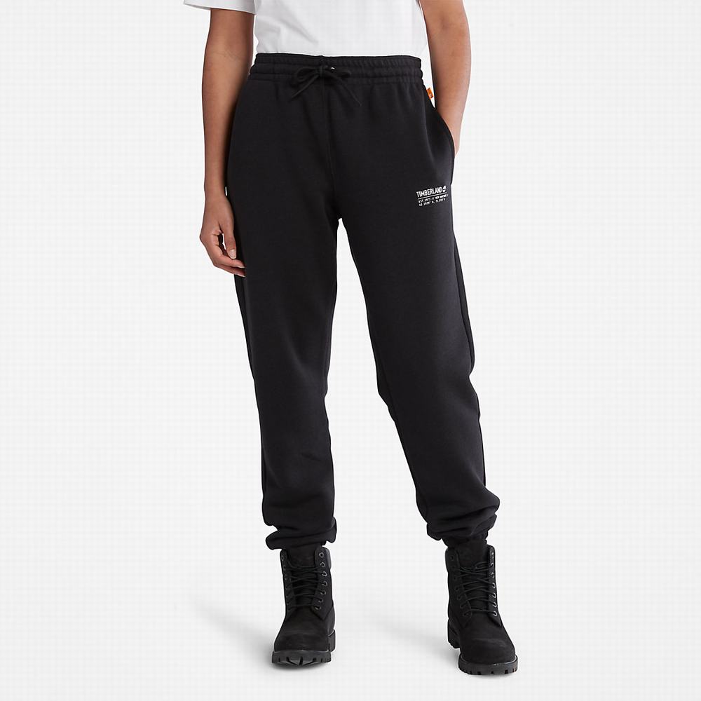 Jogger Nohavice Timberland Luxe Pohodlie Essentials Refibra™ Tracksuit Bottoms Panske Čierne | IO9061274