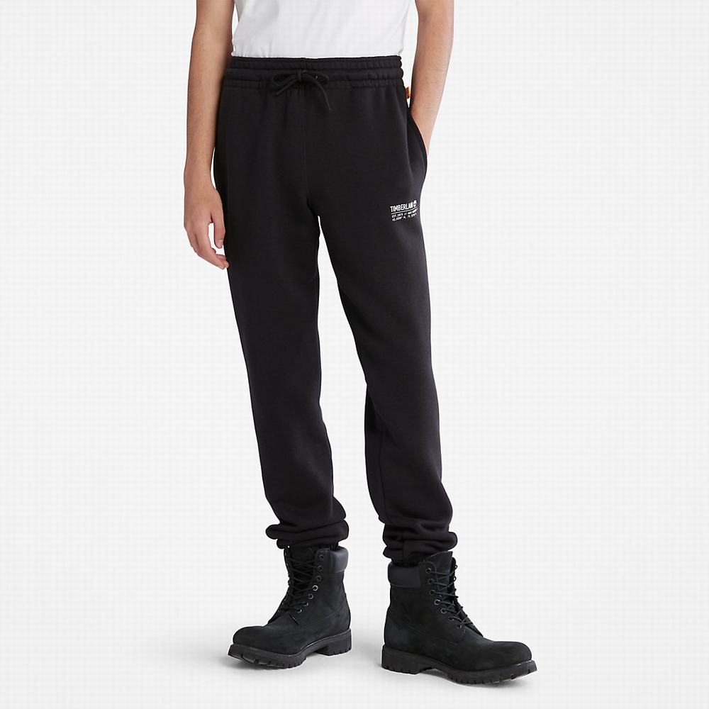 Jogger Nohavice Timberland Luxe Pohodlie Essentials Refibra™ Tracksuit Bottoms Panske Čierne | IO9061274