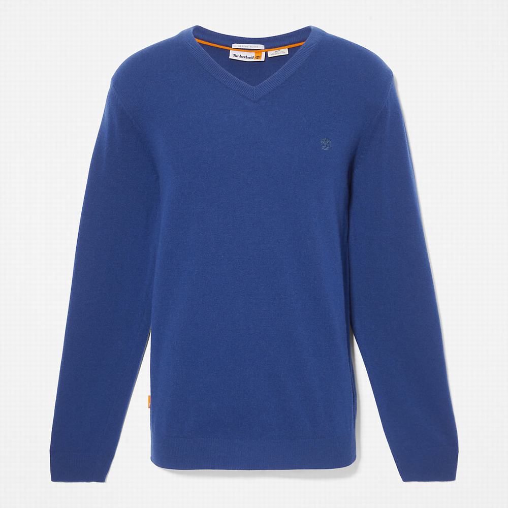 Jumpers Timberland Cohas Brook V-Neck Panske Tmavo Modre | XE4790653