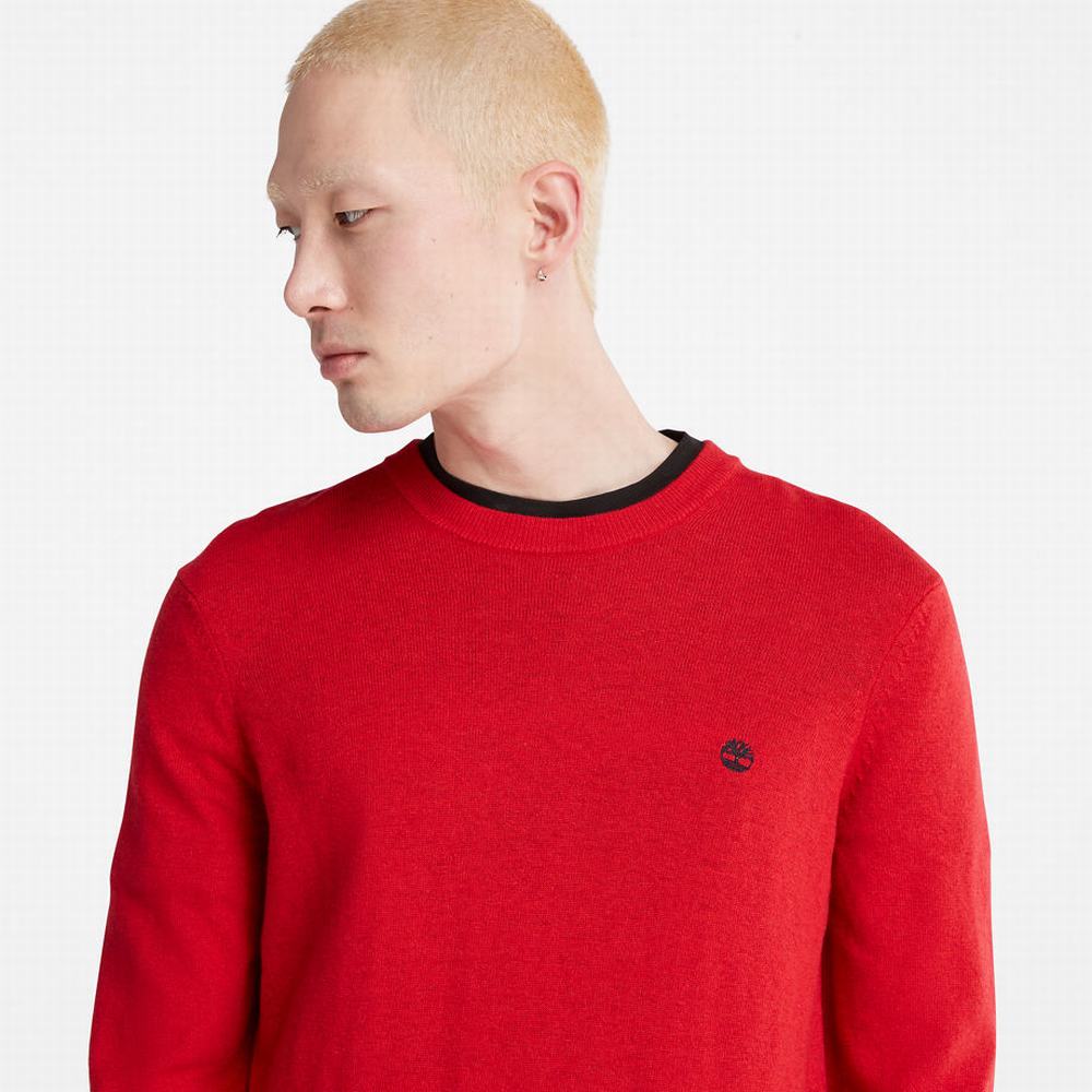 Jumpers Timberland Knox River Crewneck Panske Červené | NG8643271