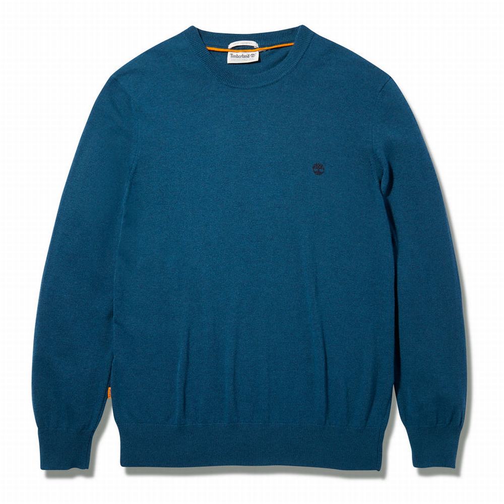 Jumpers Timberland Knox River Crewneck Panske Modre | PF4531970