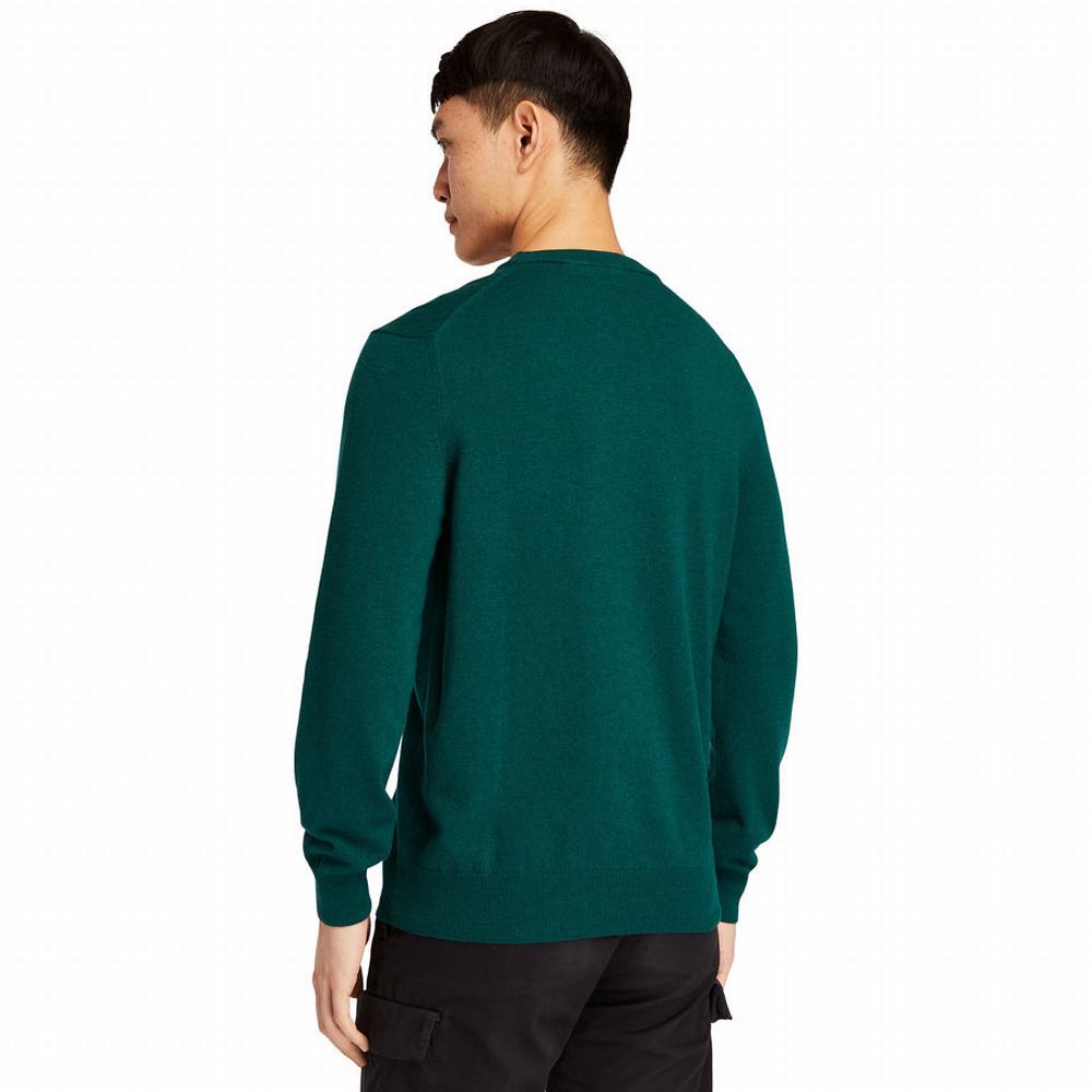 Jumpers Timberland Knox River Crewneck Panske Zelene | PJ4982513